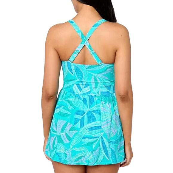 Denim & Co. Beach Sweetheart Neckline Swim Dress NWOT BLACK SIZE 18W - Picture 2 of 8